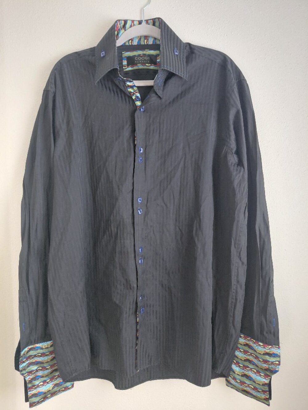 COOGI Classic Button Down Shirt Blouse XXL Corron Long Sleeve